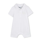 White Polo Baby Romper