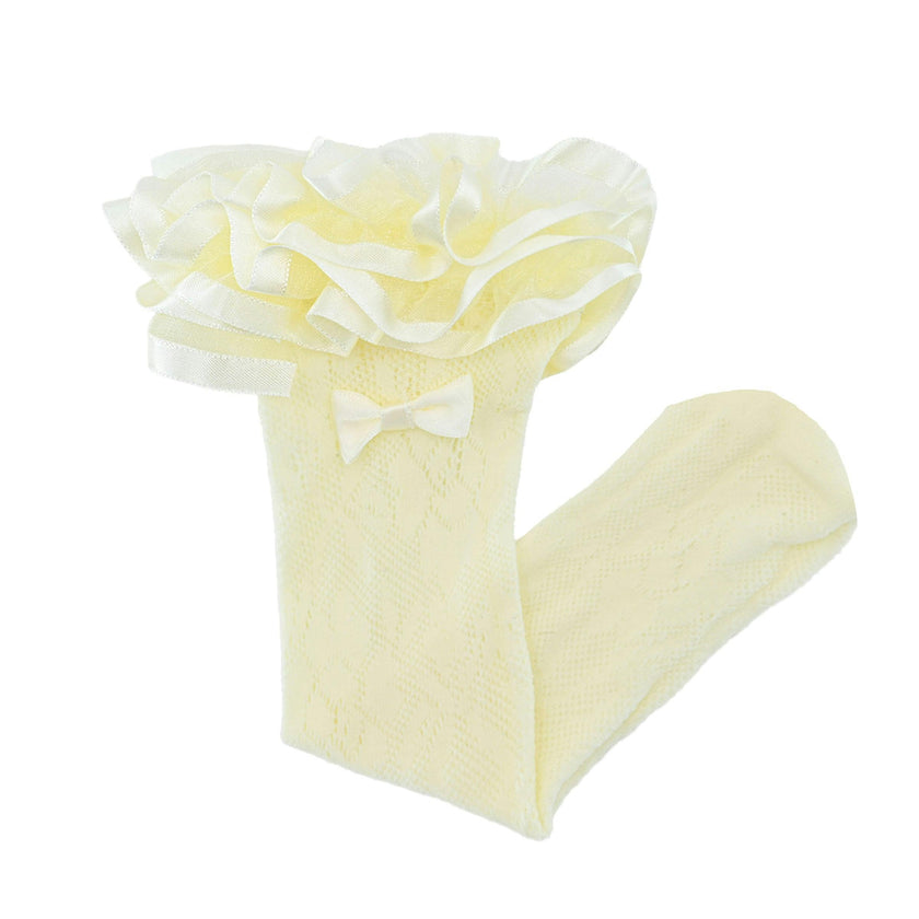 Layered Ruffle Bow Socks