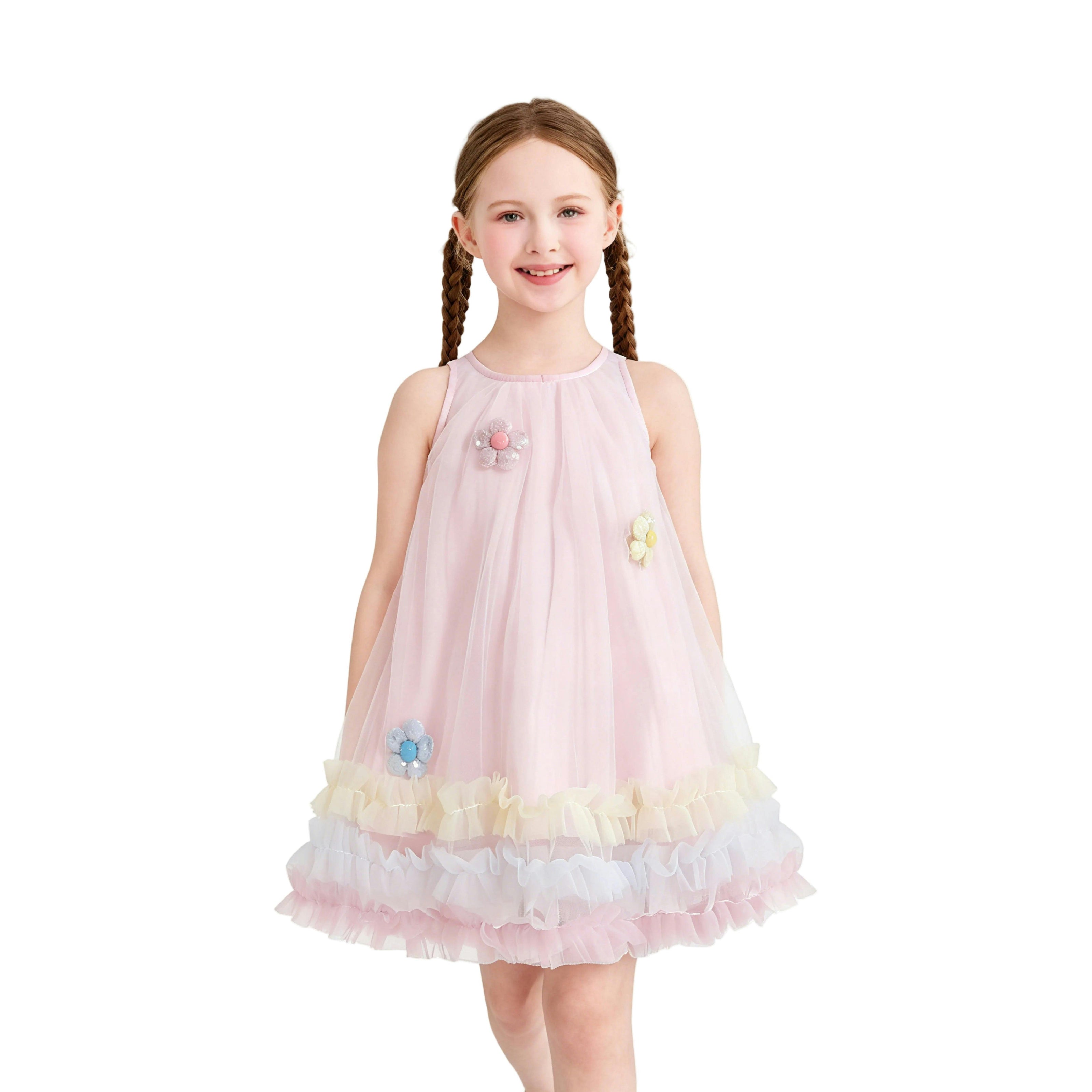 Pink Alessia Floral Tulle Dress