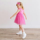 Raspberry Rhinestone Bow Baby Headband