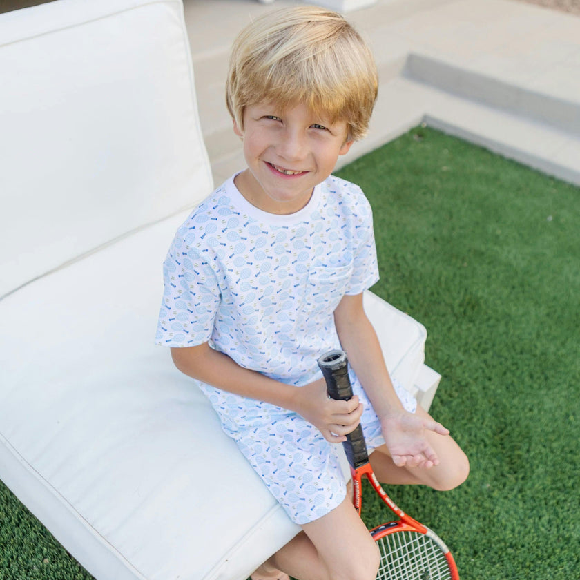 Charles Boys' Short Set - Tennis Match Blue