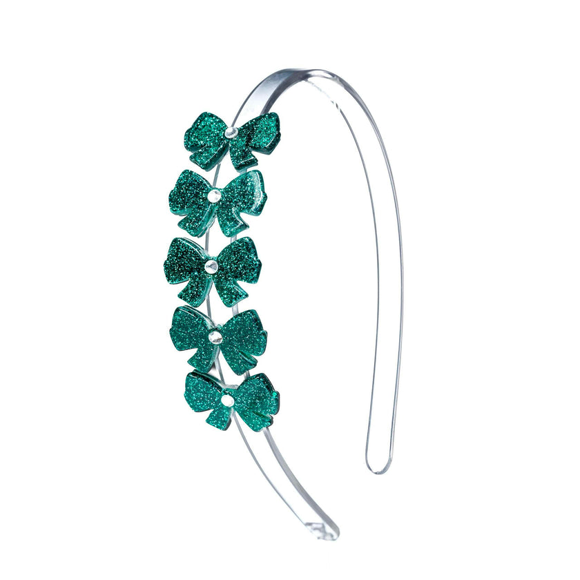 Bows Glitter Green Headband