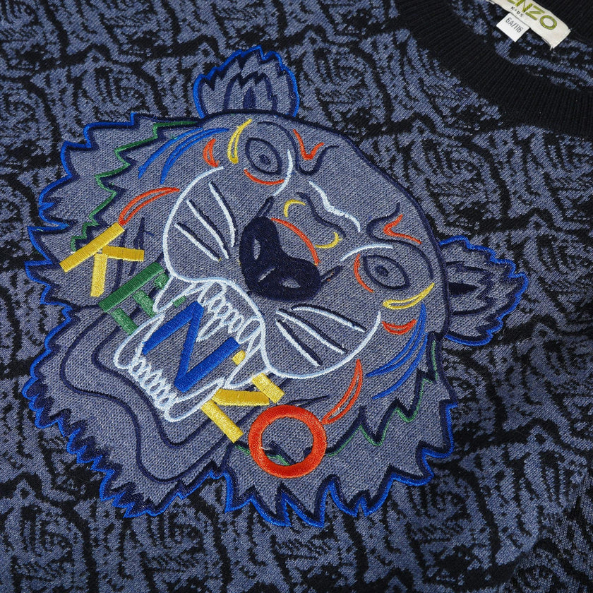 KENZO KIDS Classic Tiger Logo Jacquard Sweater