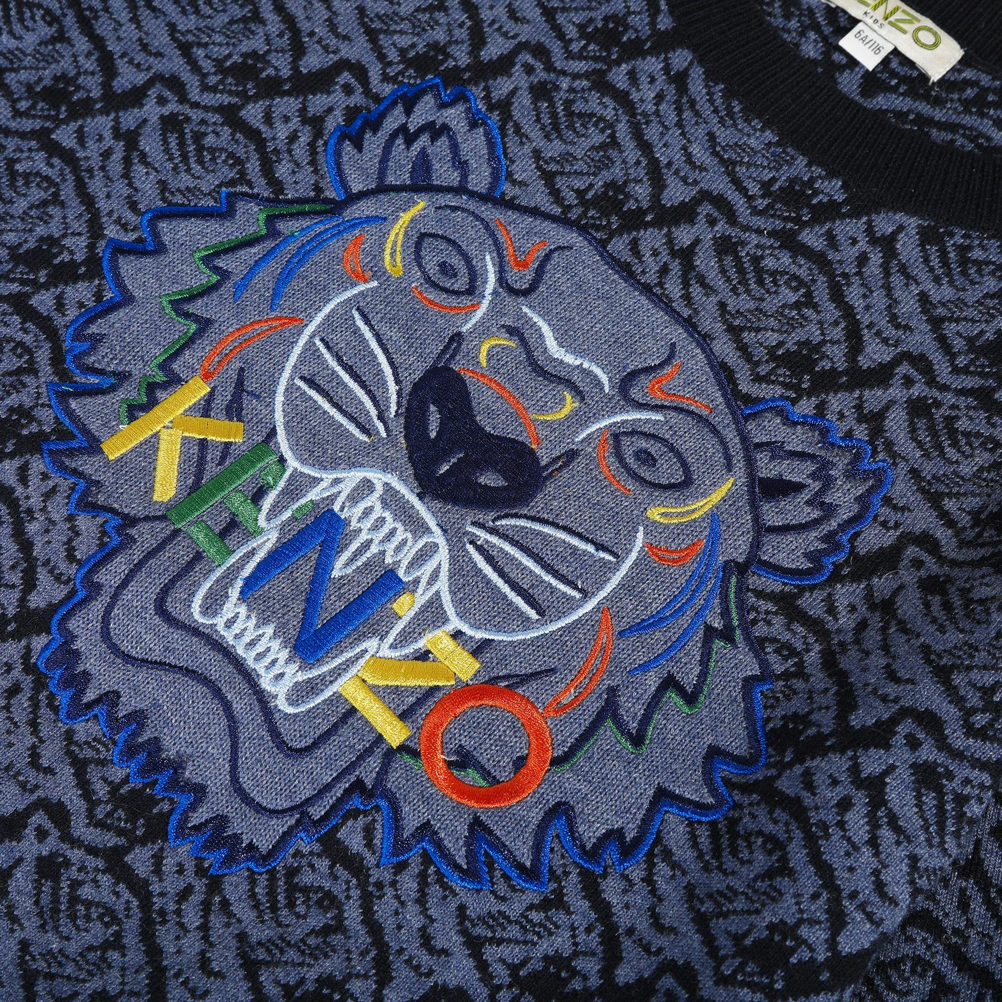 KENZO KIDS Classic Tiger Logo Jacquard Sweater