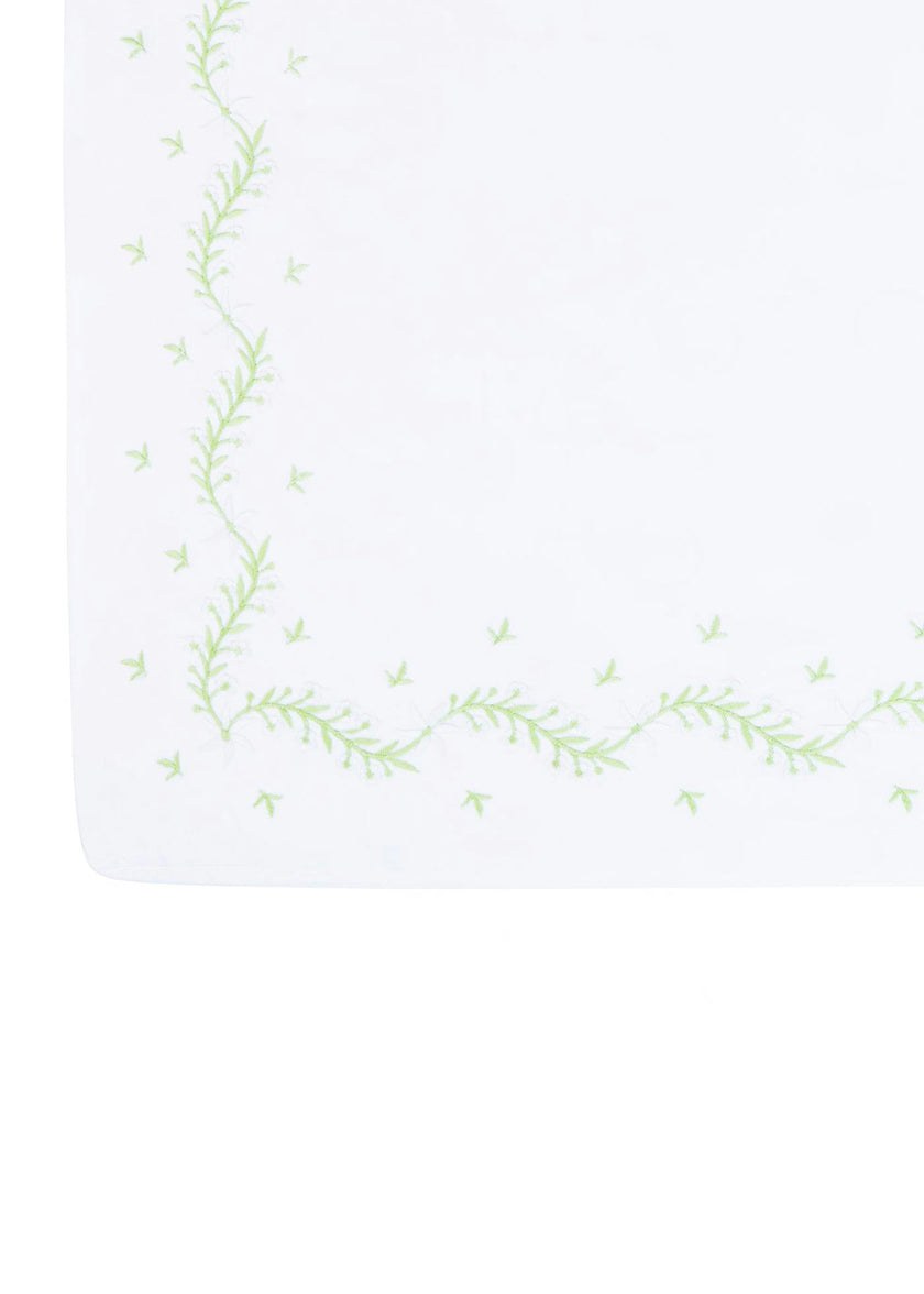 Embroidered Crib Sheet - Meadow