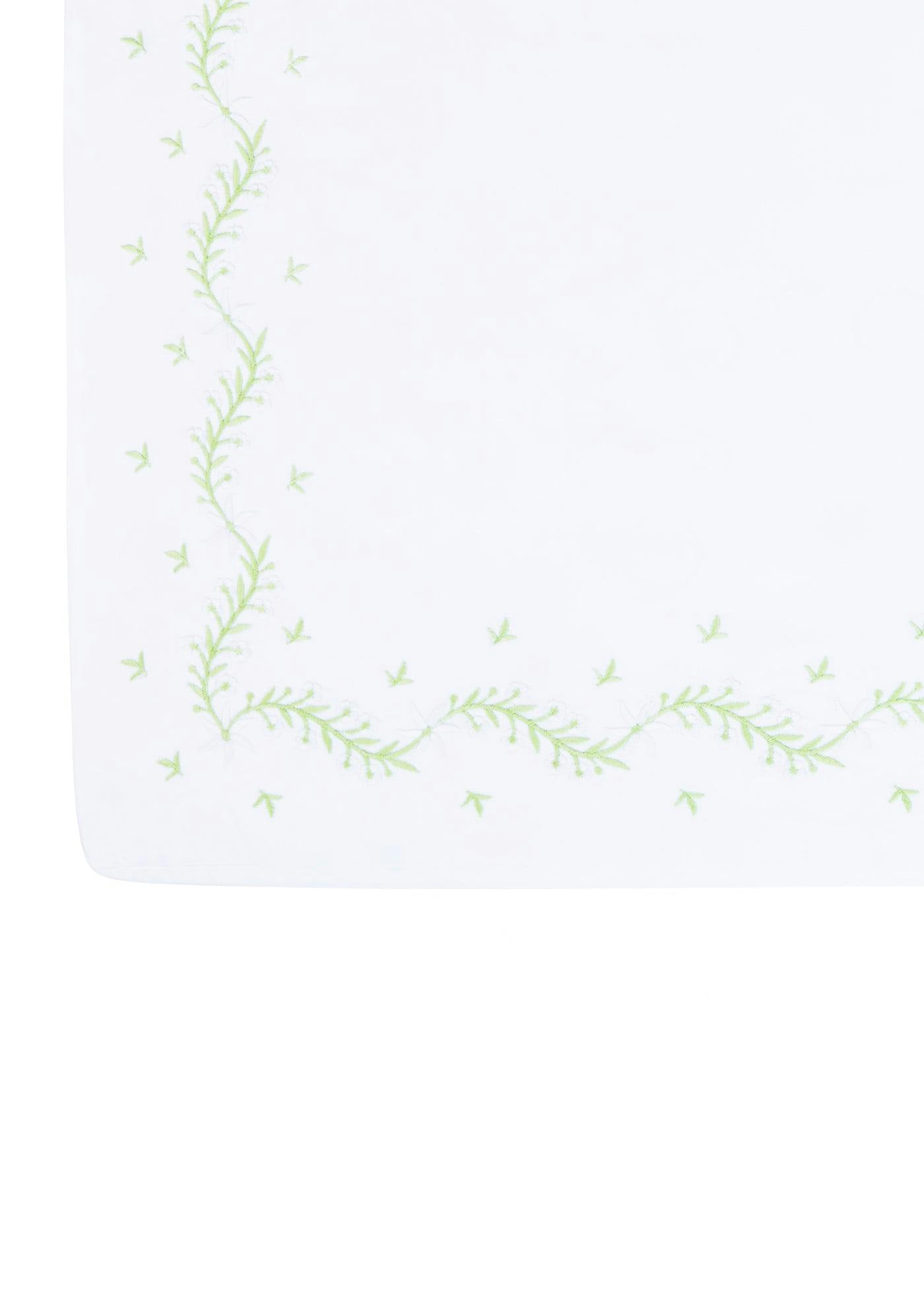 Embroidered Crib Sheet - Meadow