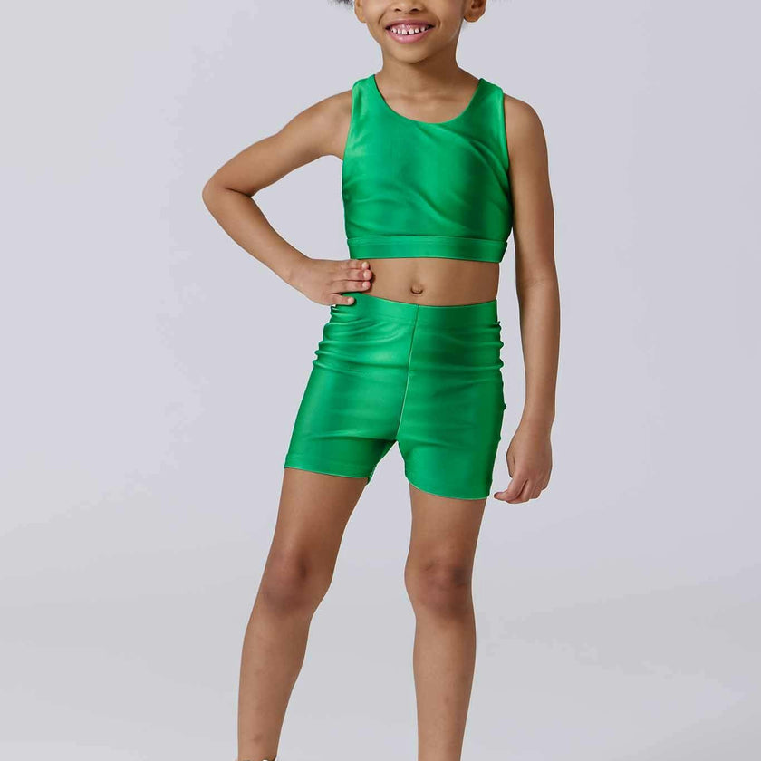 Girls Sports Bra in Green Ombre
