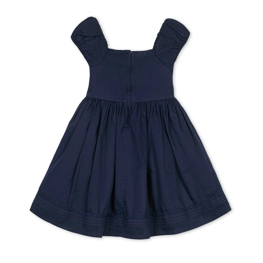 Organic Puff Sleeve Pintuck Dress