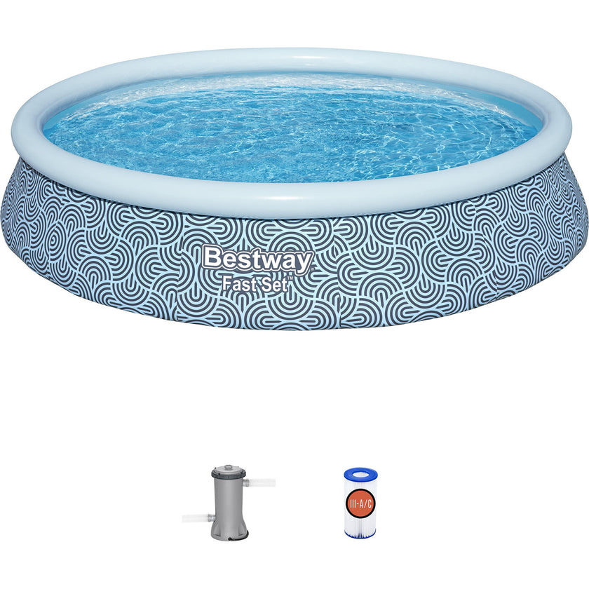 Fast Set: Pool Set - Blue Abstract 13"x 33"