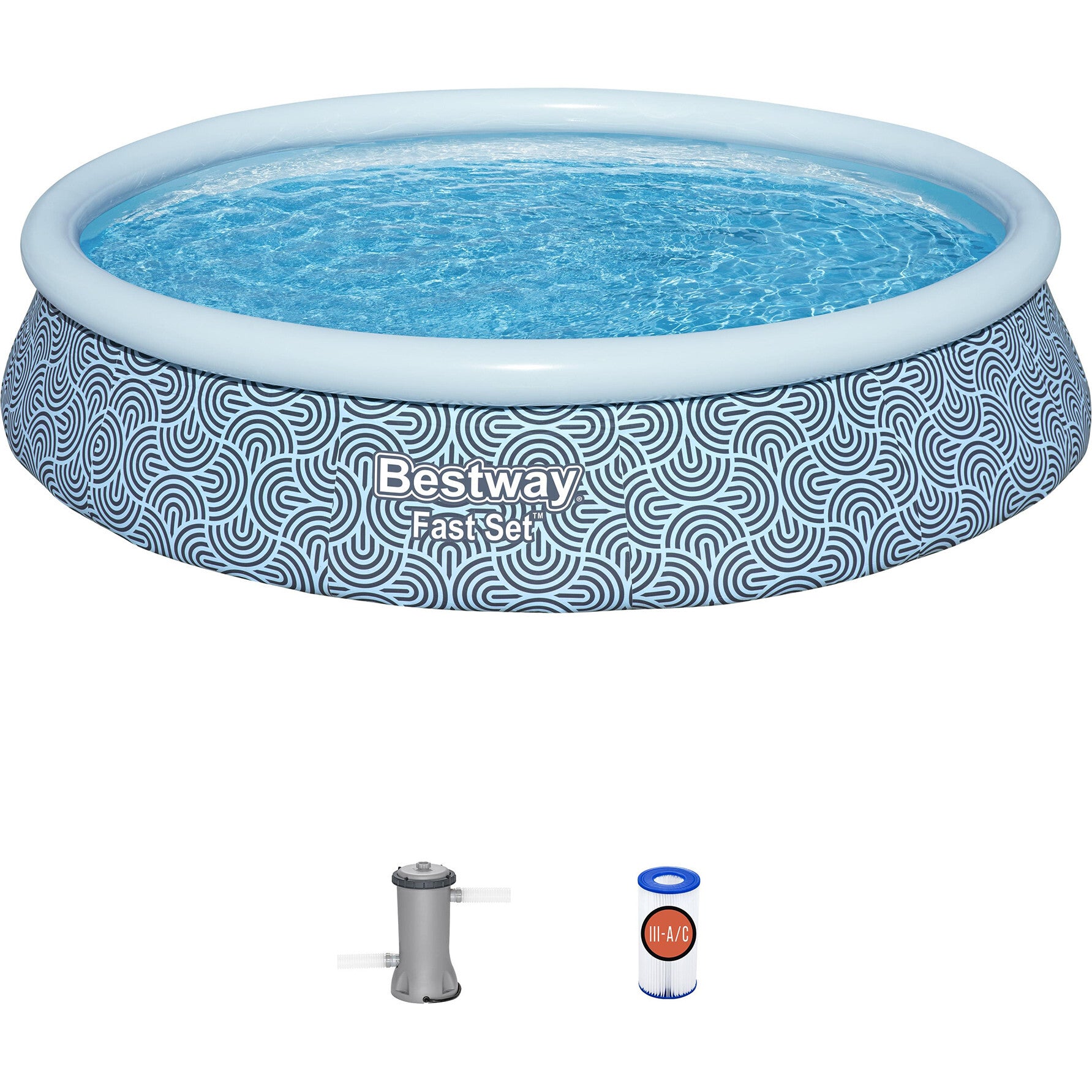 Fast Set: Pool Set - Blue Abstract 13