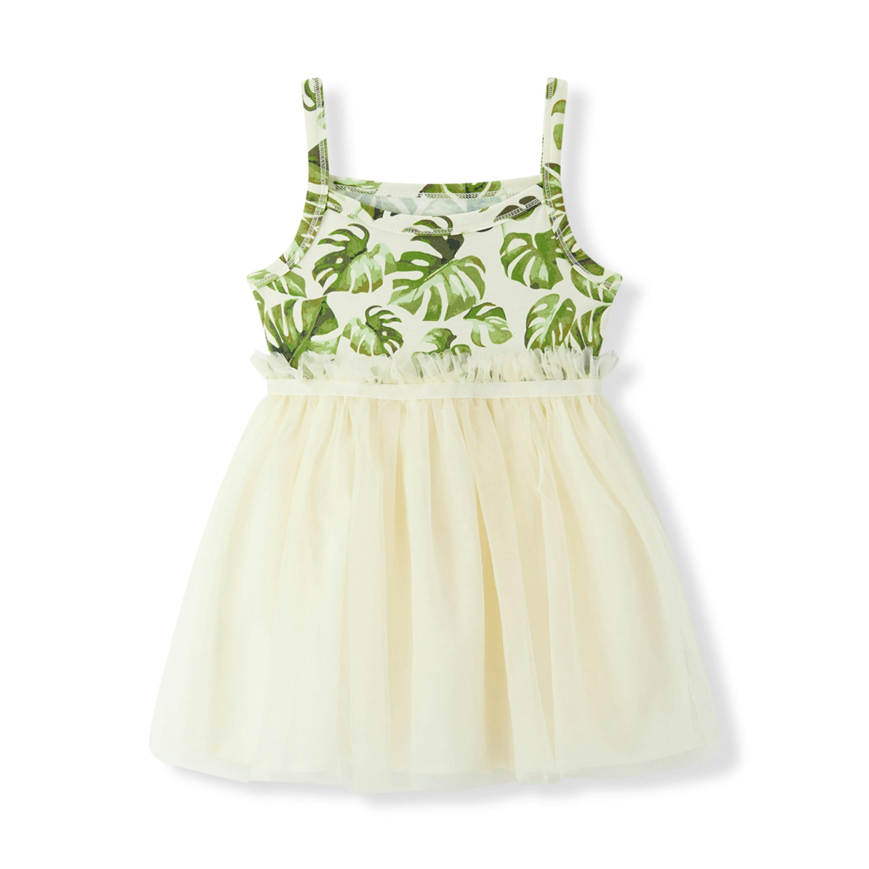 Island Leaf Cotton Stretch Ballet Dress