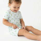 Bluebell Bows Short Sleeve & Shorts Bamboo Toddler Pajama Set