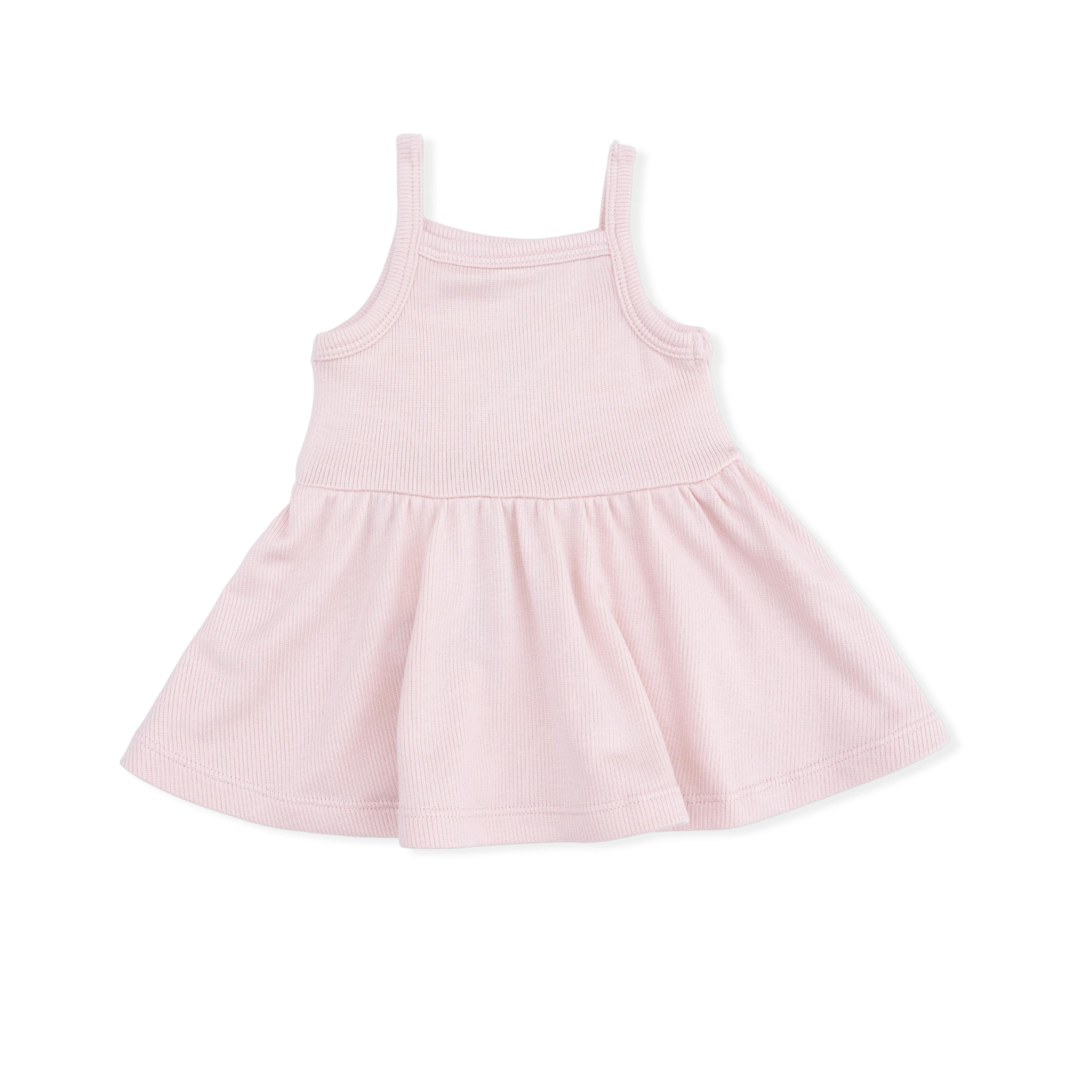 Solid Veiled Pink - Tank with Peplum