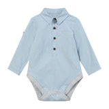 JASPER Pale Blue Chambray Woven Onesie