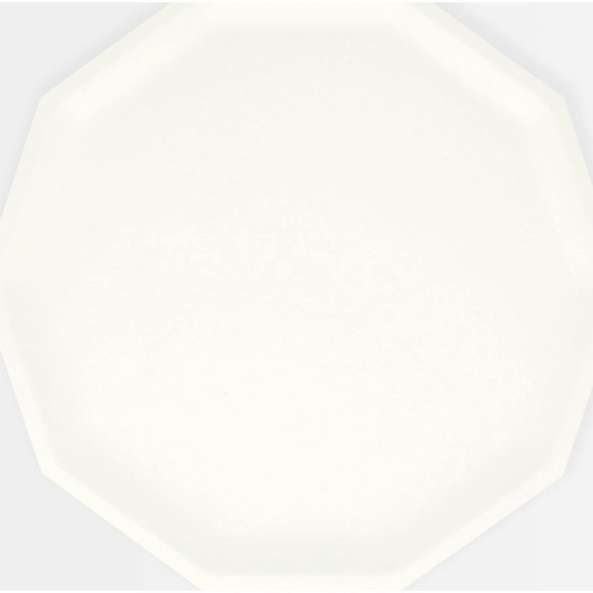 Cream Decagon Compostable Side Plates