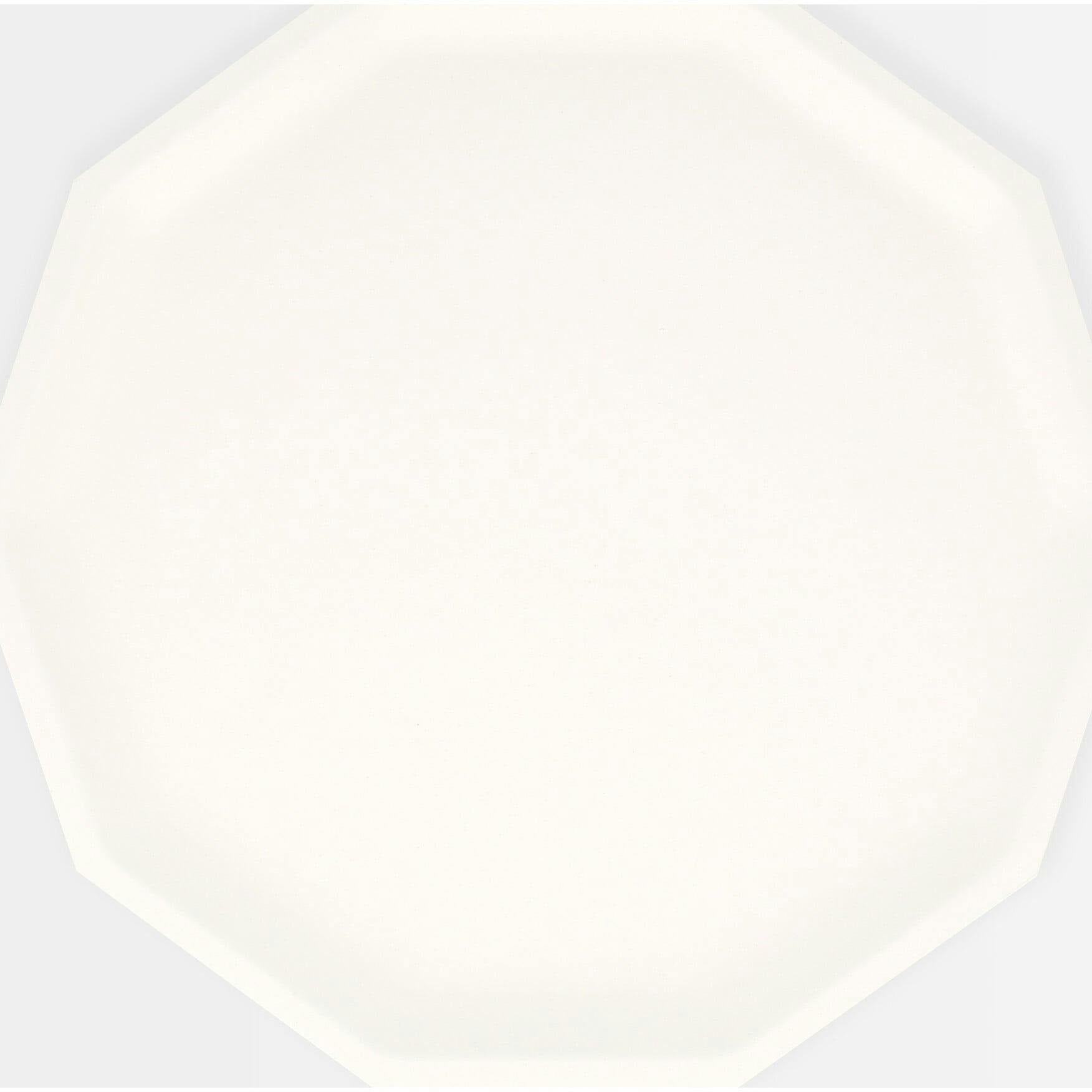 Cream Decagon Compostable Side Plates
