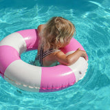 Mini Tube Pool Ring: Zest Magenta Stripe