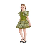 Green Gold Valora Ruffle Skirt Set