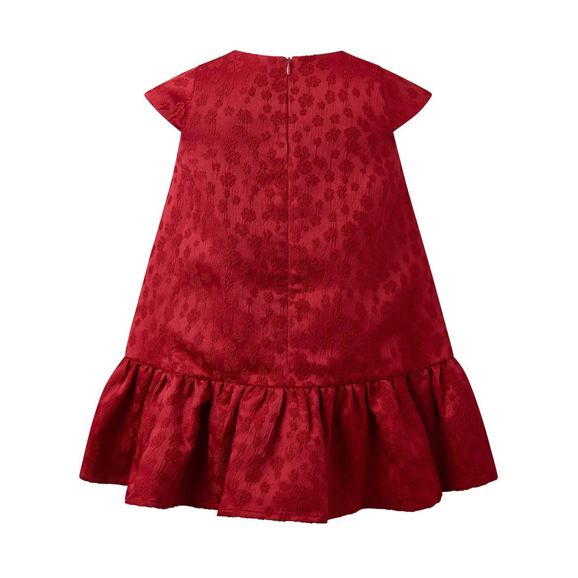 Petal Damask Drop Hem Dress