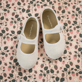 Linen Mary Jane | White