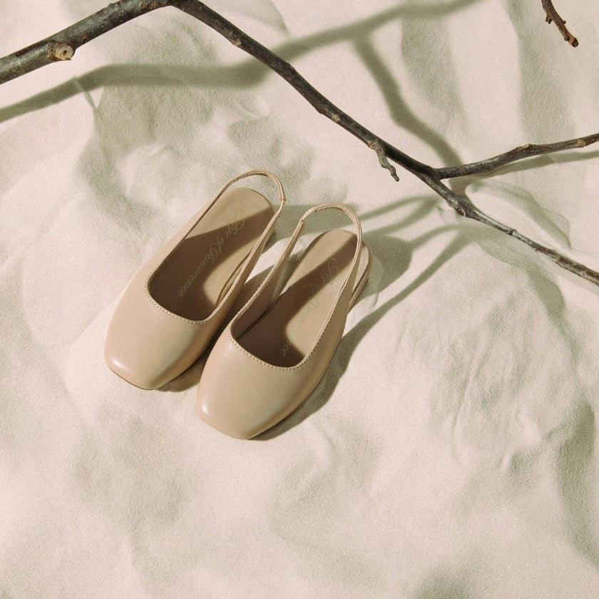 Ester Square Cap Toes Sling Back Sandals