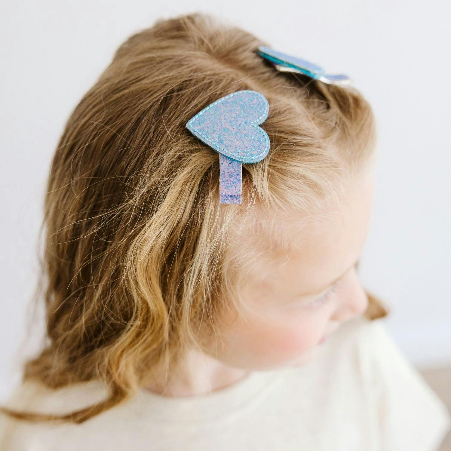 Blue Heart Clip Set