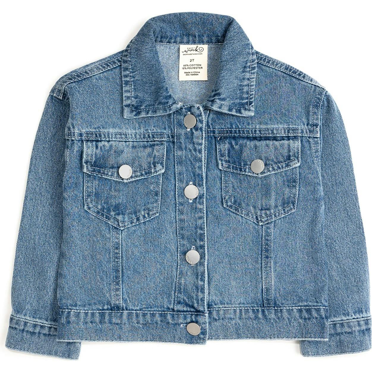 Lucky Rainbow Patch St. Patrick's Day Denim Jacket