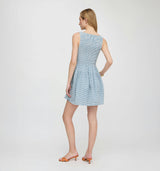 The Cosima Mini Nap Dress - Lagoon Gingham