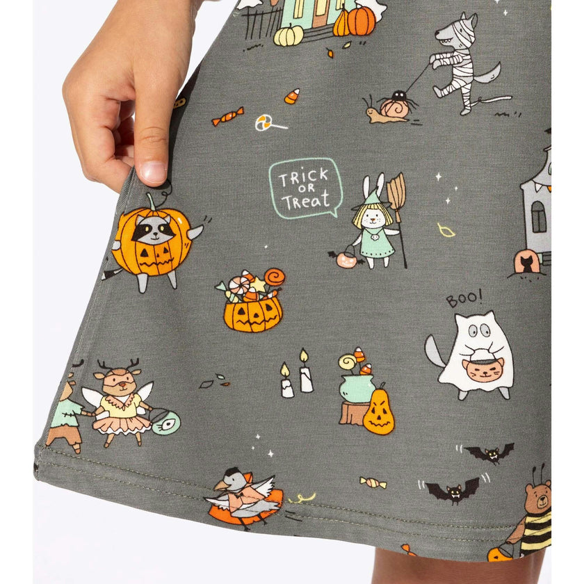 Trick or Treaters Bamboo Girls' Long Sleeve Dress
