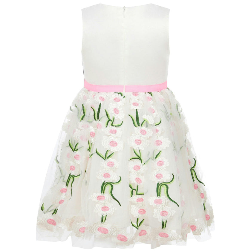 Margarita Embroidered Tulle And Satin Occasion Party Dress