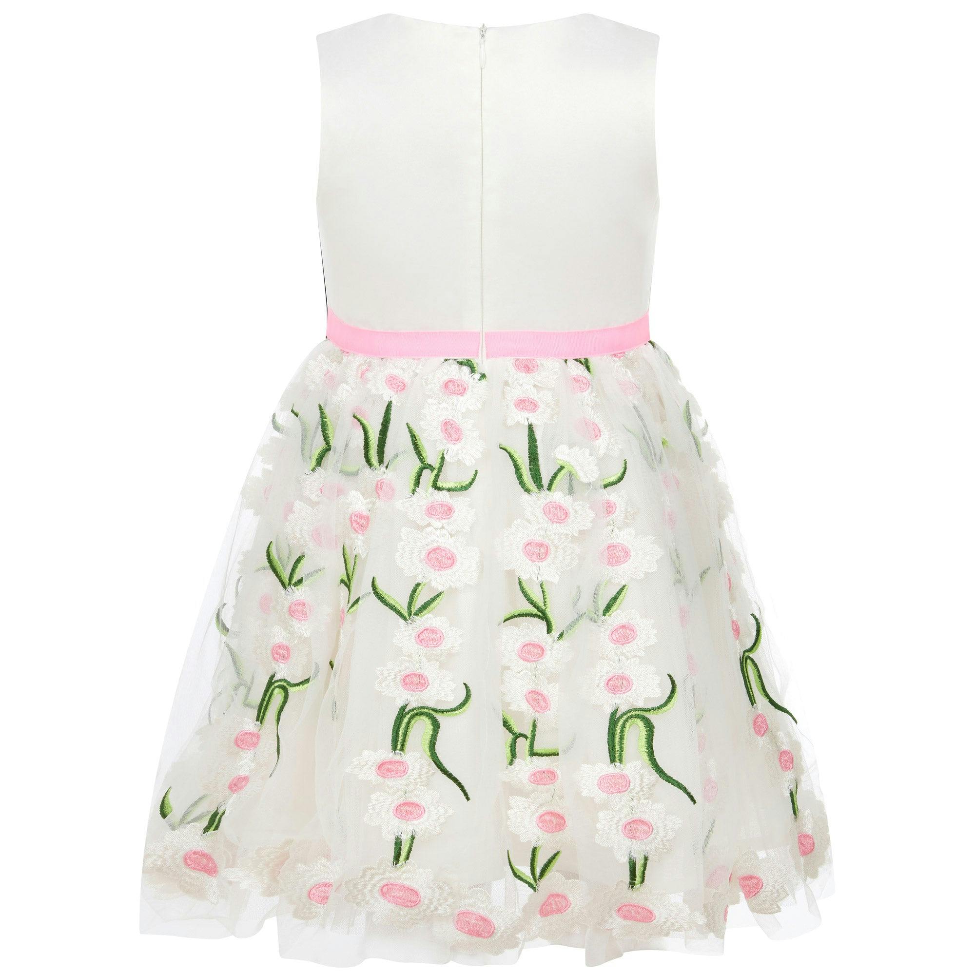 Margarita Embroidered Tulle And Satin Occasion Party Dress