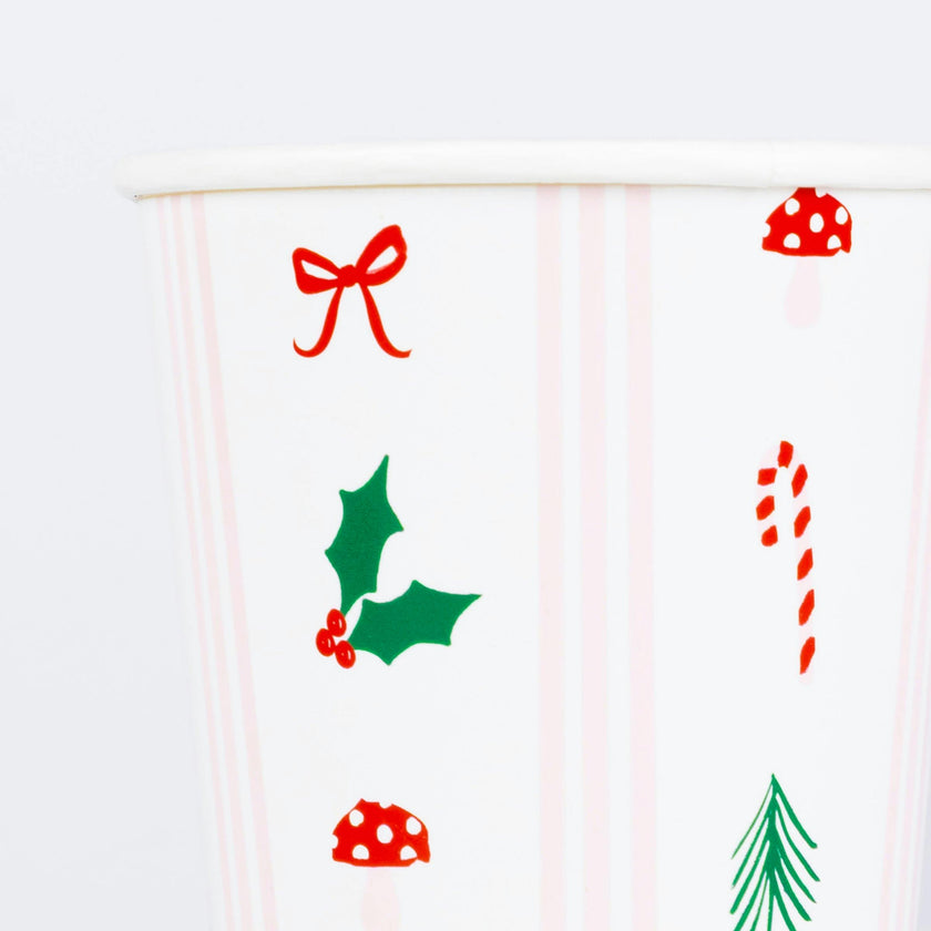 Festive Icon Stripes Cups