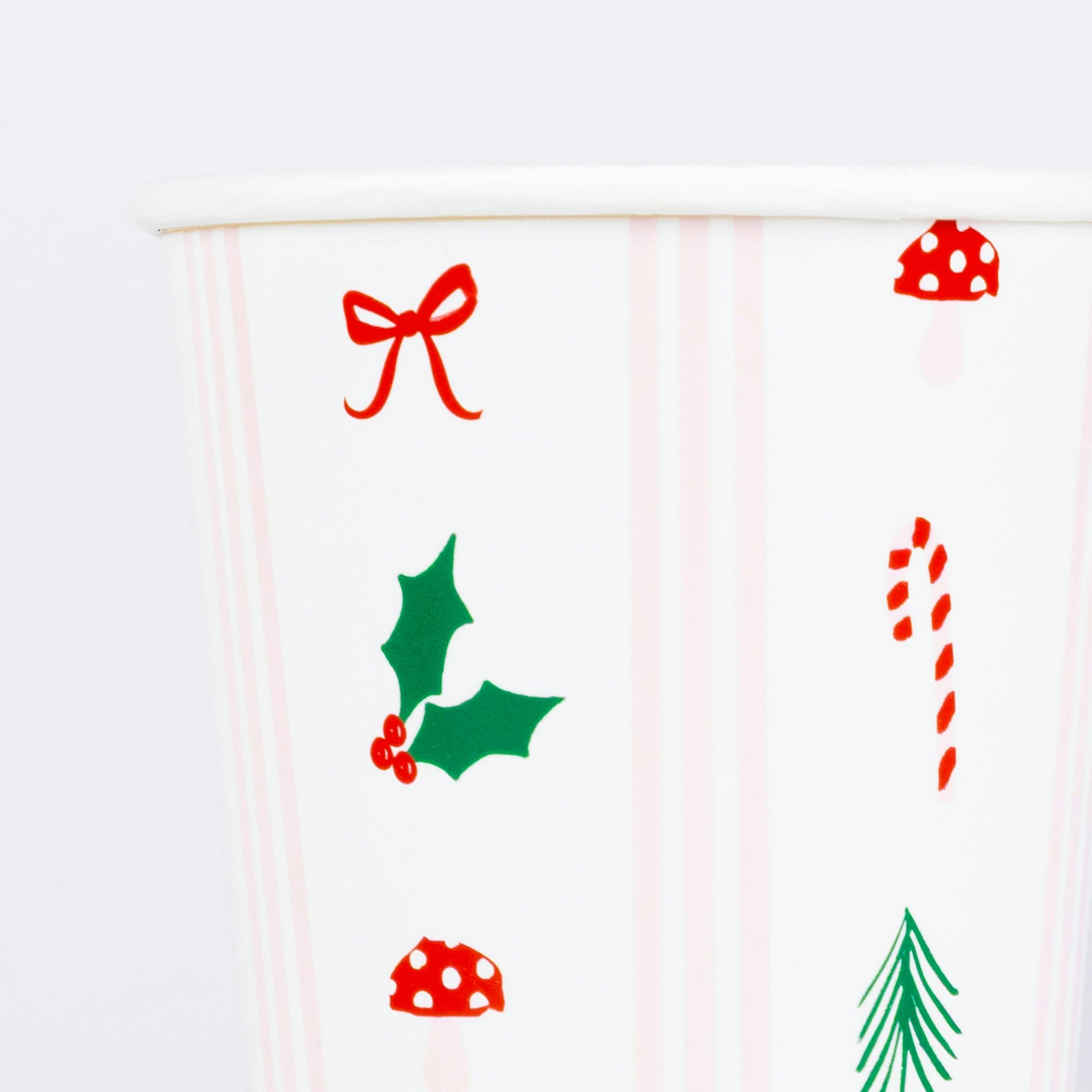 Festive Icon Stripes Cups