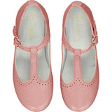 Pink Leather Girl T-Bar Shoes, Pink