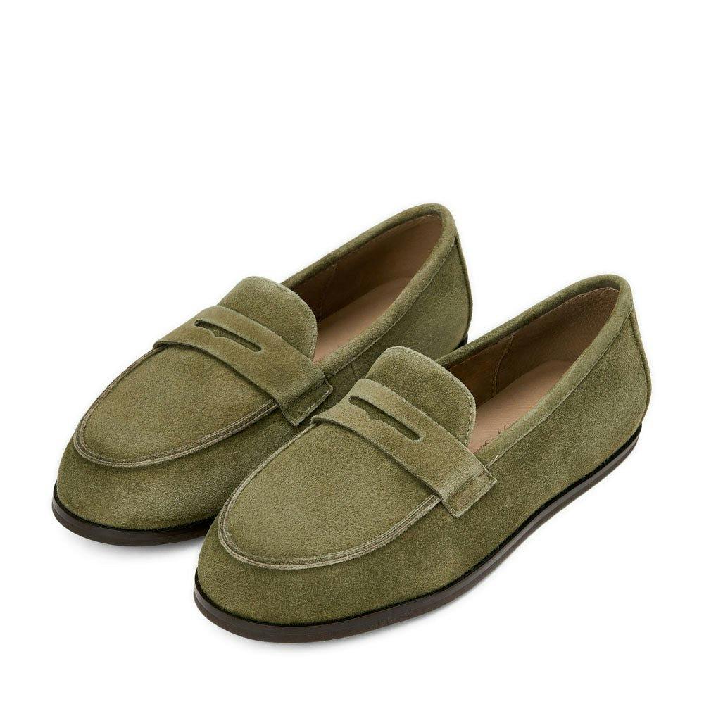 Ryan Suede Grosgrain Ribbon Trim Loafers