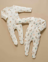 Printed Zip Growsuit Pack Wolf Cub Print
