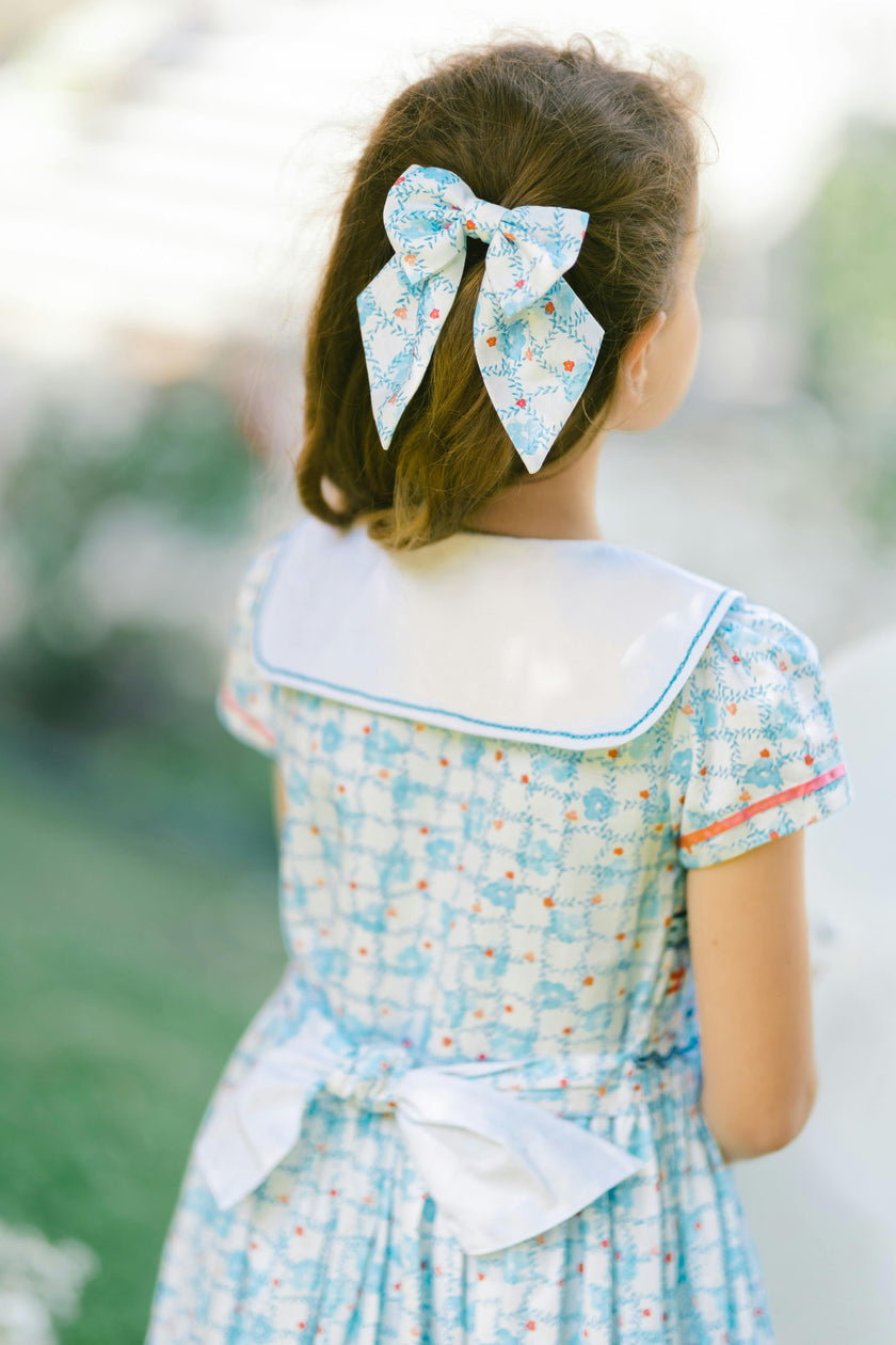 RIVIERA FLORAL BLUE HAIR CLIP