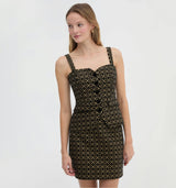 The Jessa Top - Byzantine Brocade, Black/Gold