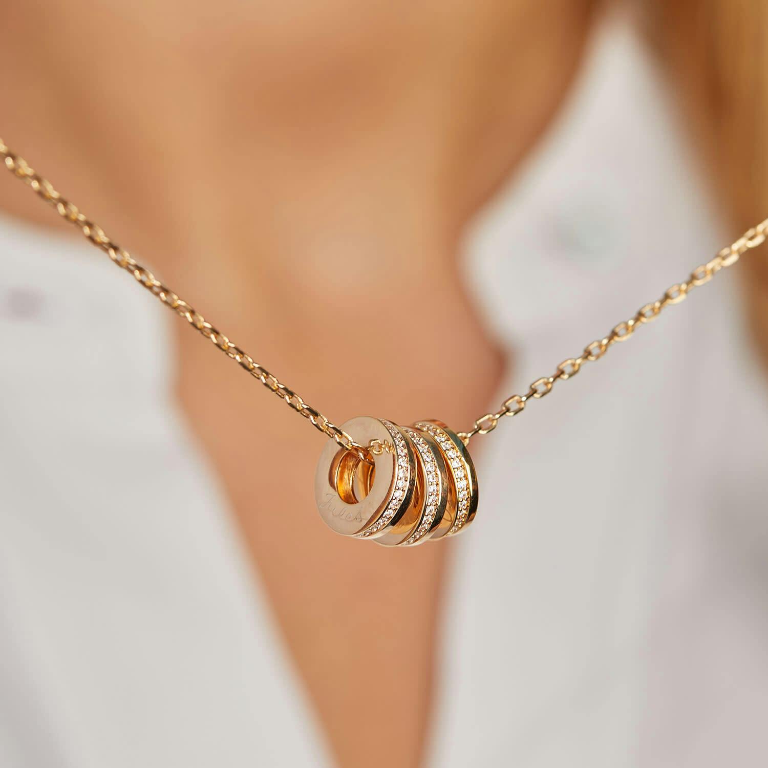 Crystal Unity Charm 18k Rose Gold Plated