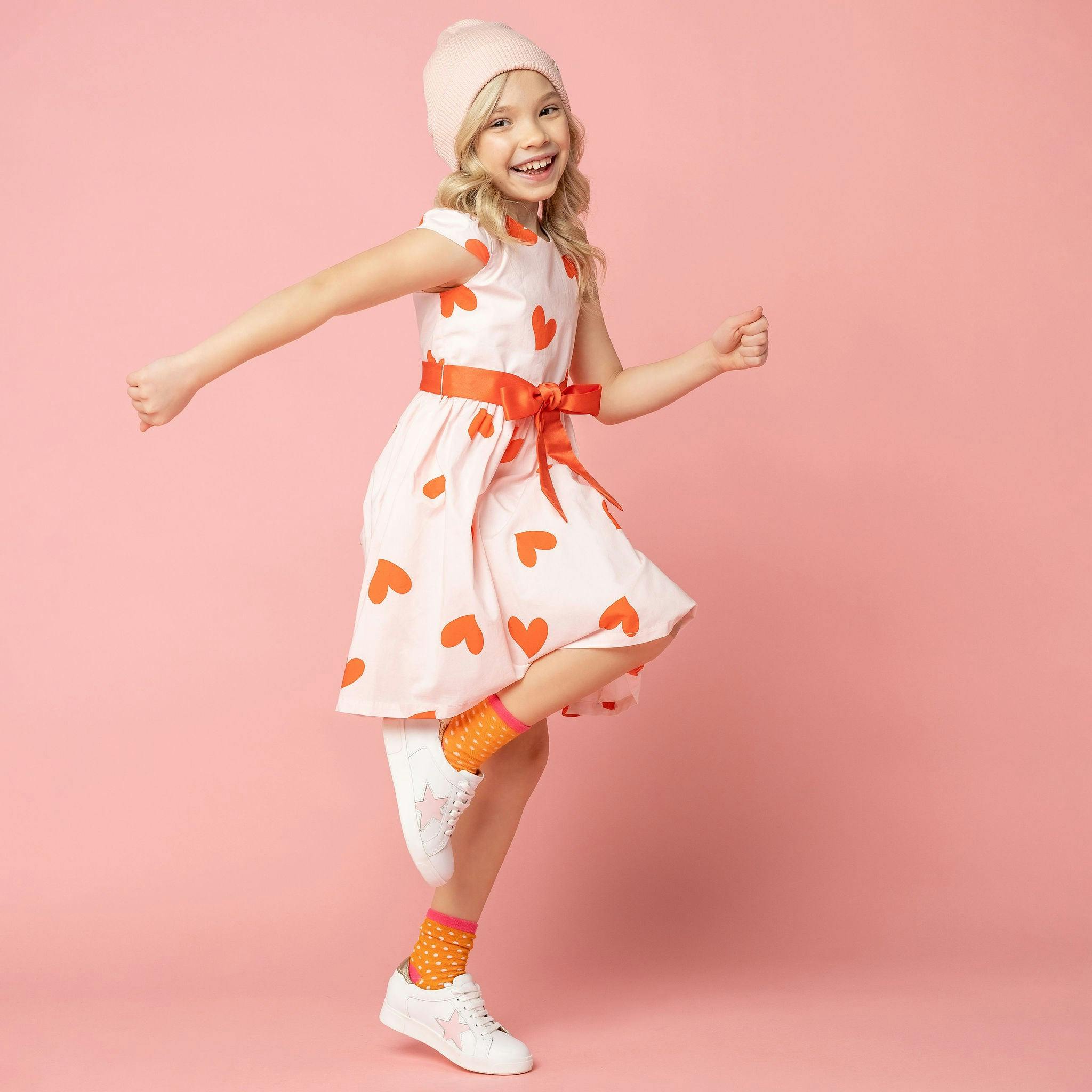 Love Heart Valentines Party Dress With Bow