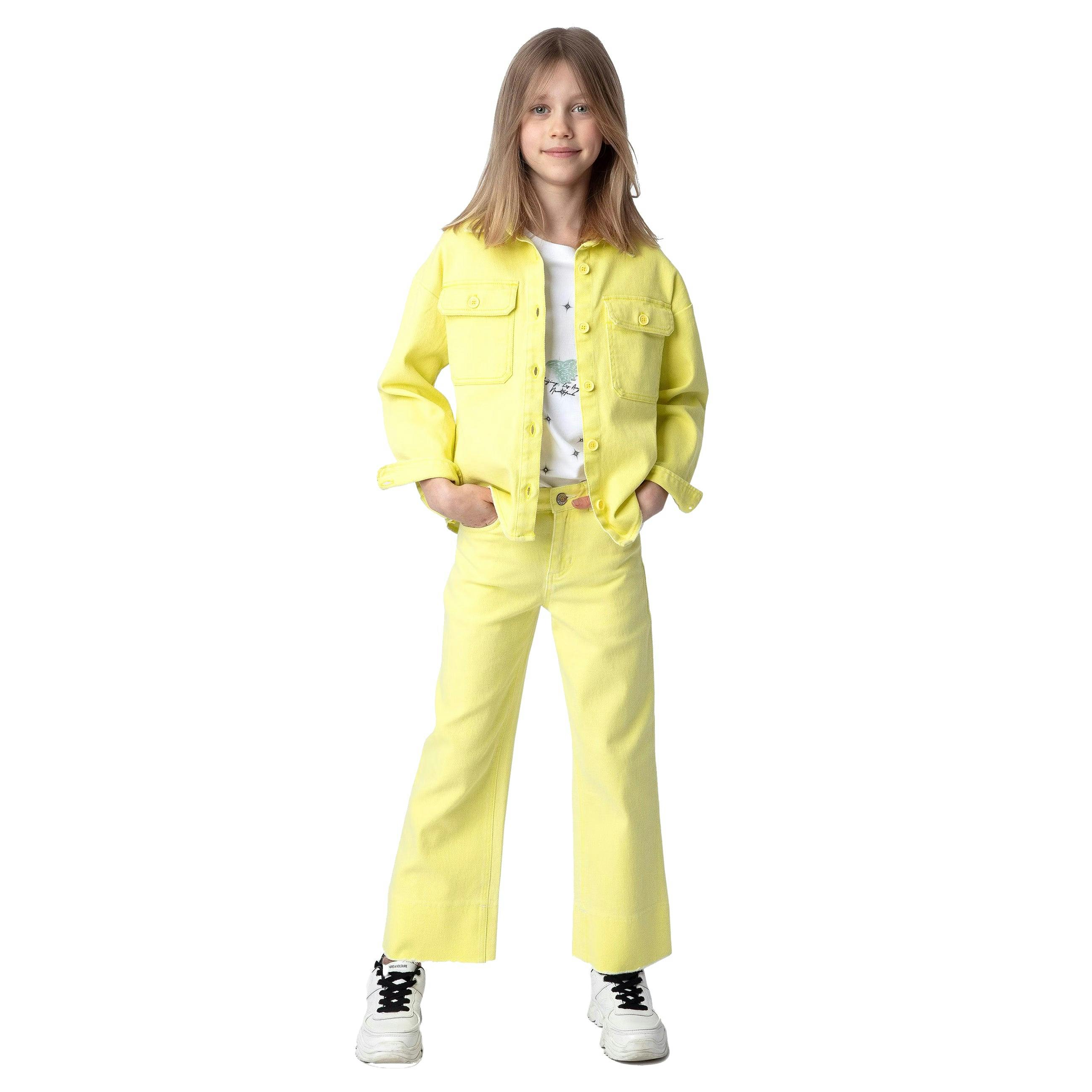 ZADIG & VOLTAIRE Straw Yellow Wide-Leg Trousers