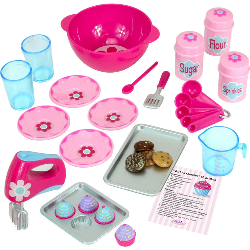 Sophia's 26 pc. Baking Accessories Set for 18" Dolls, Pink