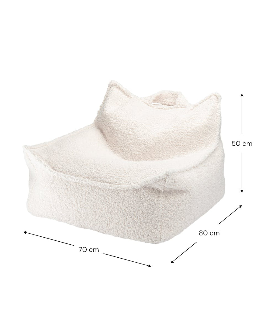 Cream White Beanbag Chair