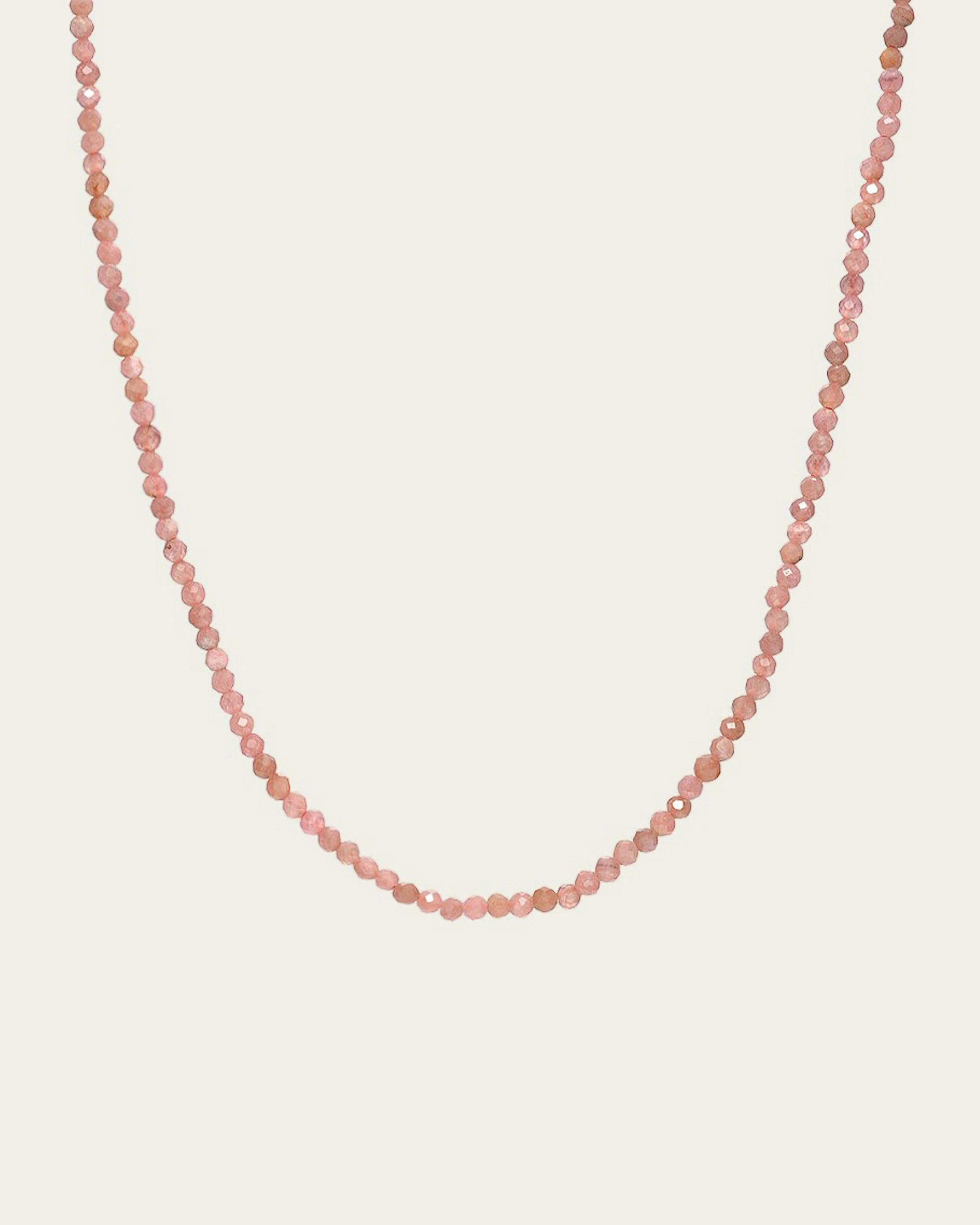 Pink Rhodochrosite Bead Necklace