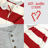 Matching Family Jammies Christmas Pajamas - Red Jumbo Stripe