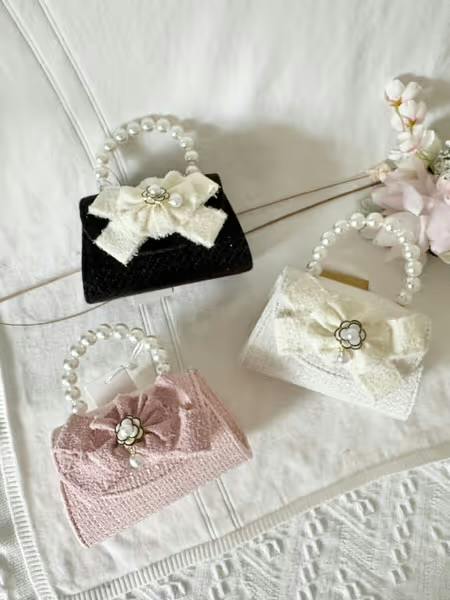 Tweed Purse with Big Tweed Bow