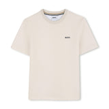 Beige Minimal Logo T-Shirt