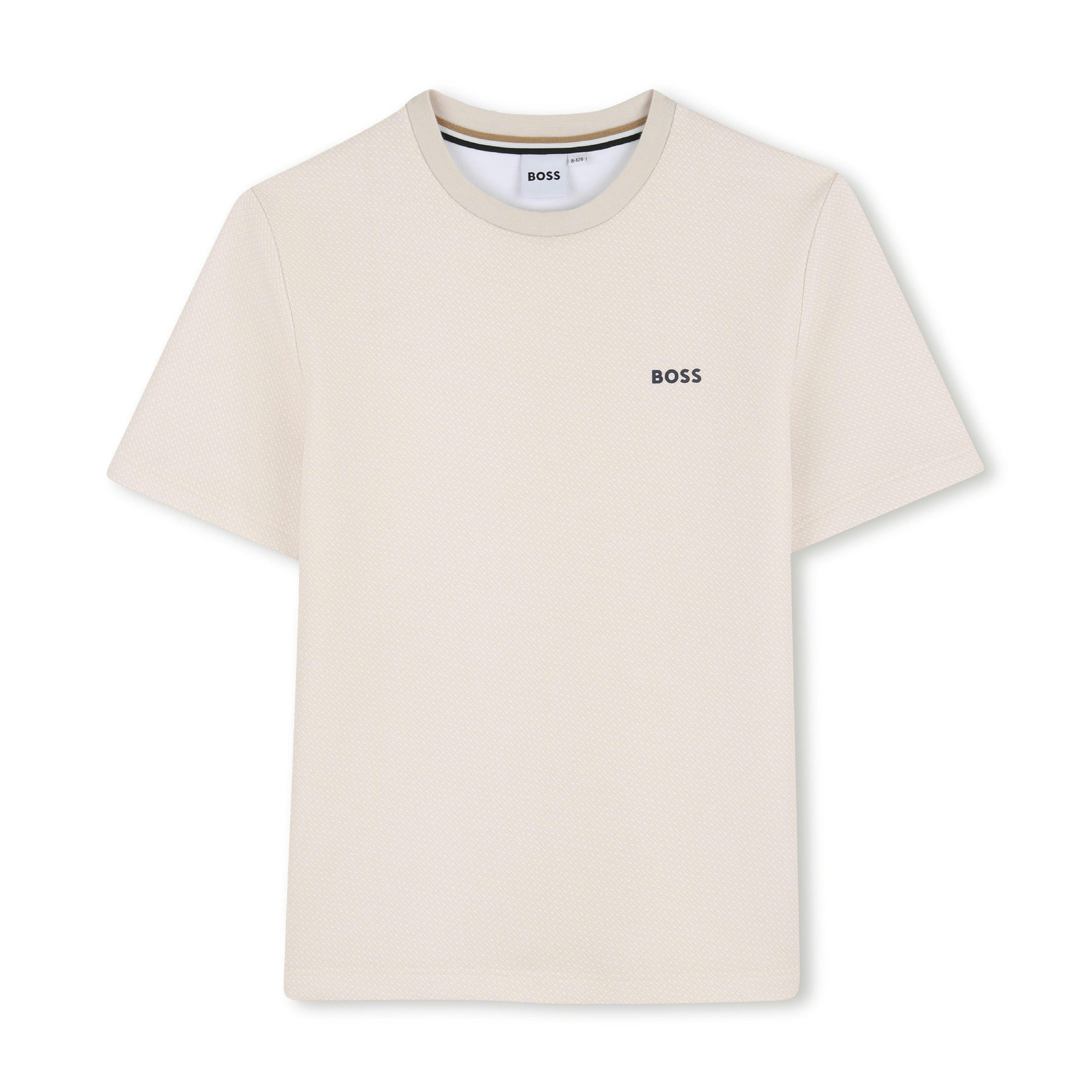 Beige Minimal Logo T-Shirt