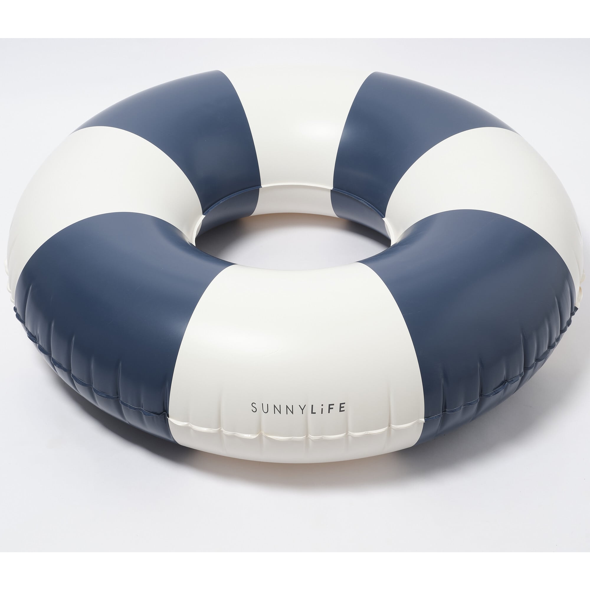 Tube Pool Ring: Navy Stripe