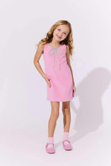 Pink Velvet Bow Princess Dress